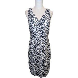 Eva Franco Black White Floral Lace Overlay Dress 8